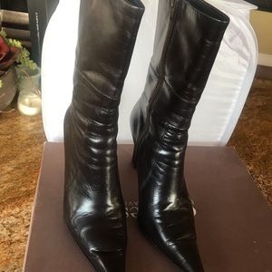 Charles by Charles David short pointy toe boots.